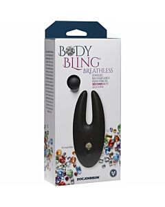 Body bling -vibrador punto g con joyas - negro