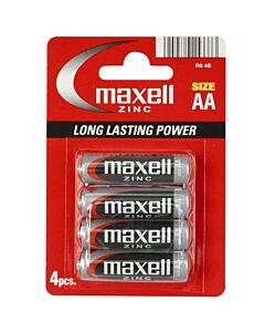 Pilas Maxell Zinc AA LR6 4 uds: Energía Infinita