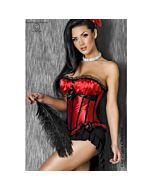 Corset Satén Lazo - Rojo o Negro